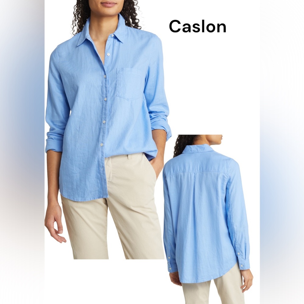 Soft Denim Like Blouse by Caslon